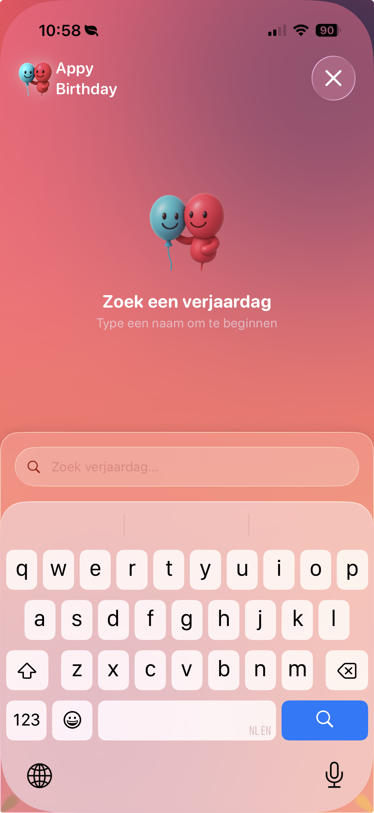 Appy Birthday app screenshot